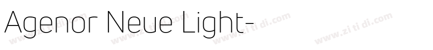Agenor Neue Light字体转换